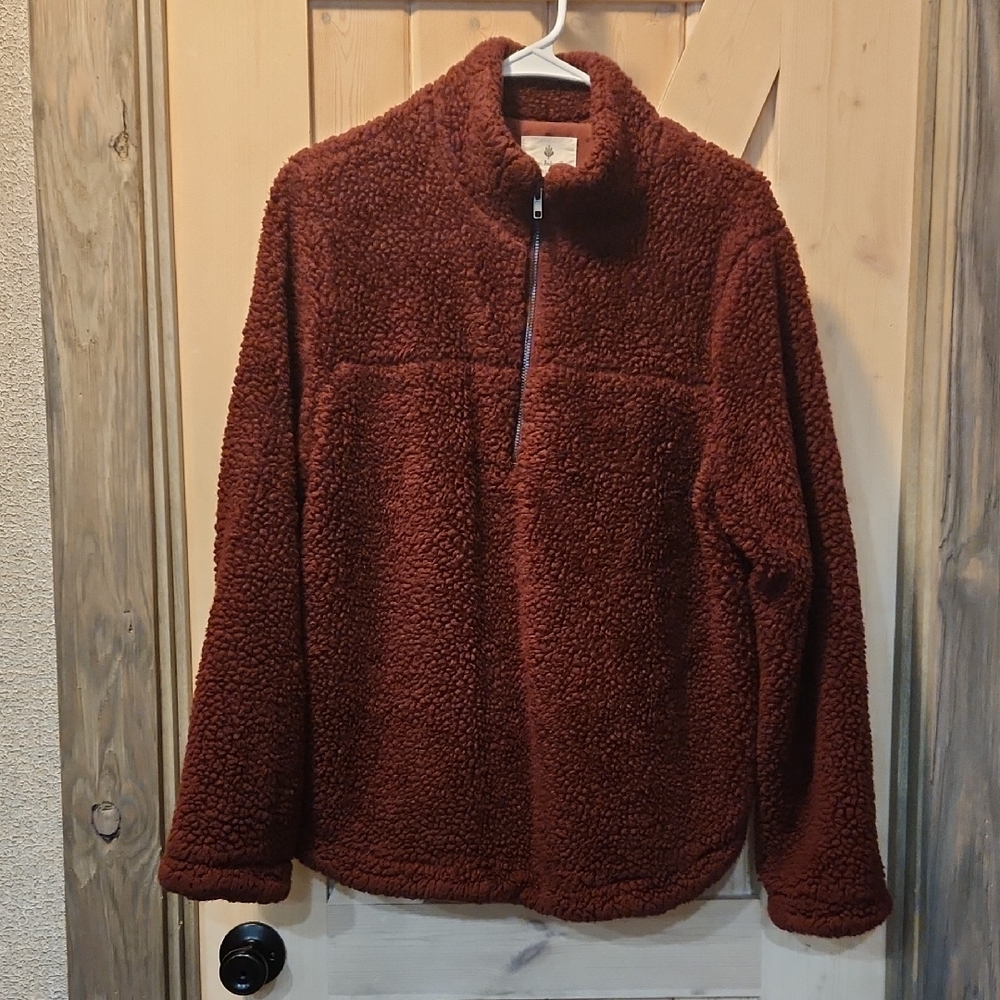 Cozy Burgundy Sherpa Pullover